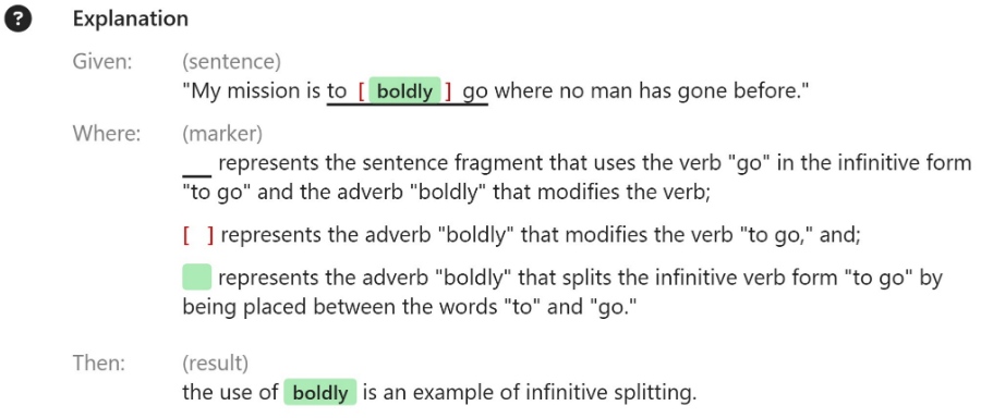 Explanation of Infinitive Splitting